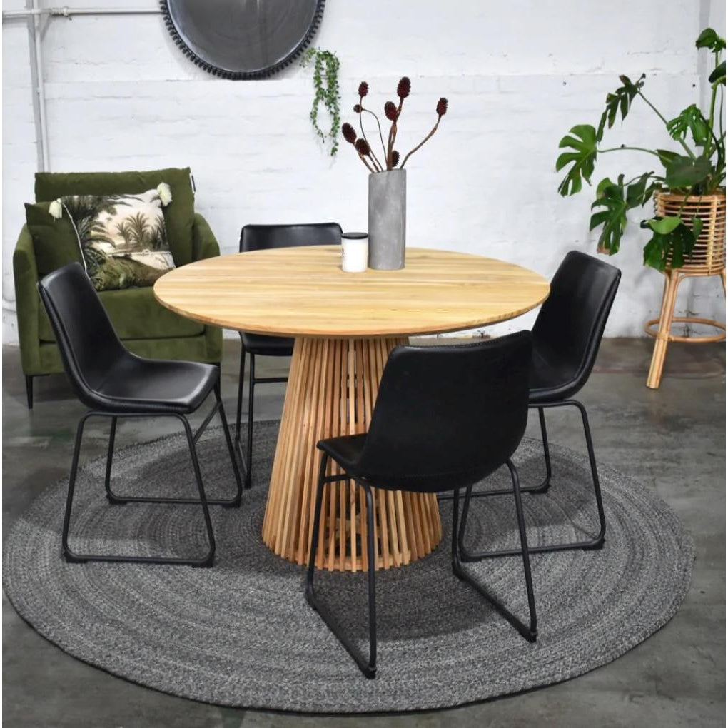 Braided Round Midnight Area Rug