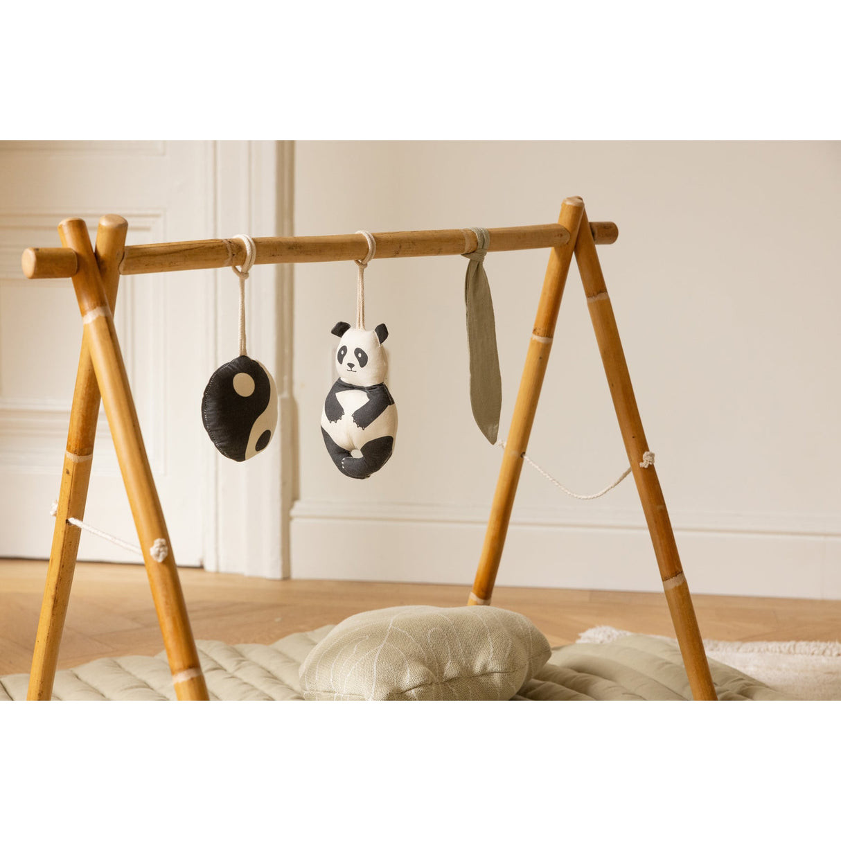 Panda Set of 3 Rattle Toy Hangers
