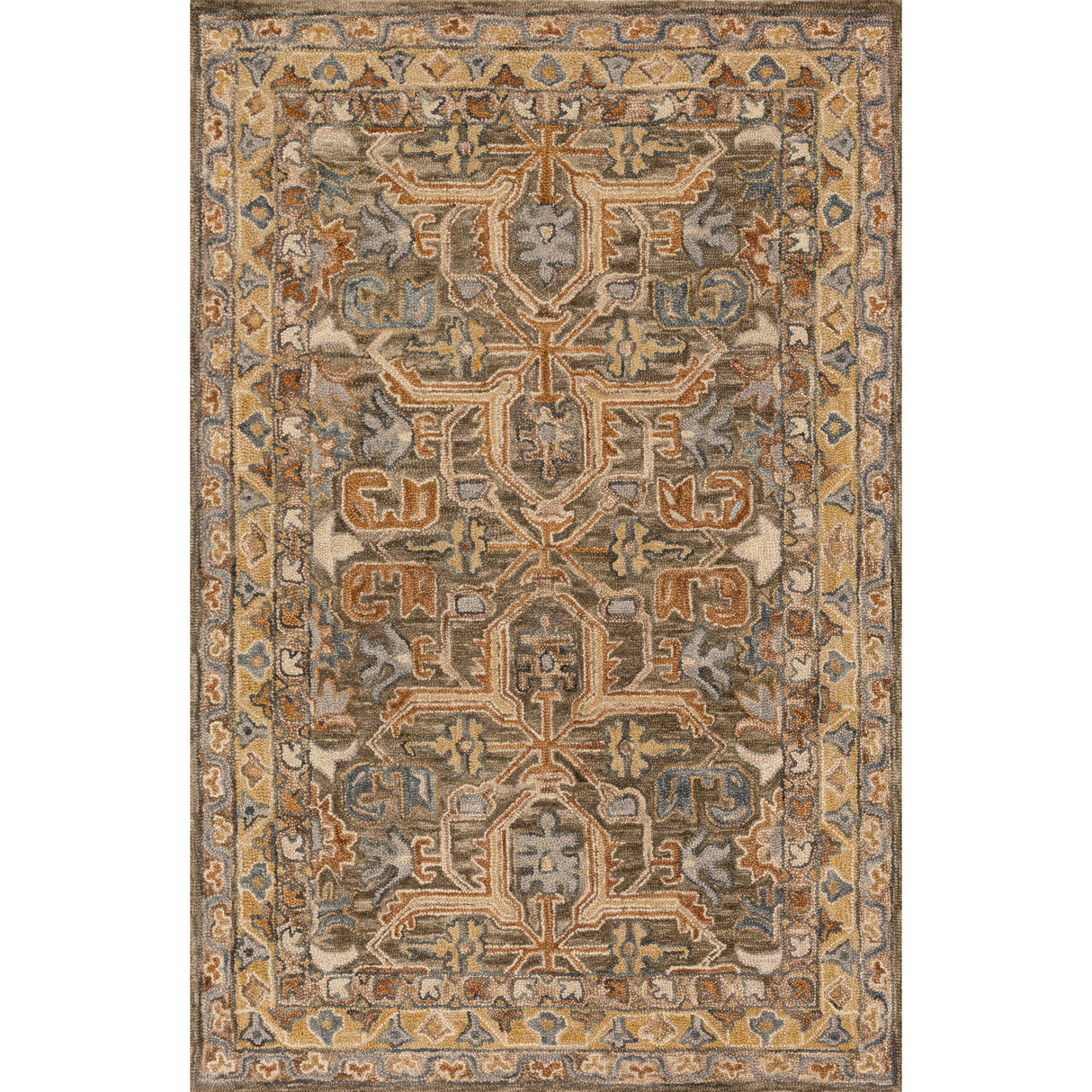 Rugs by Roo Loloi Victoria Walnut Multi Area Rug in size 18" x 18" Sample