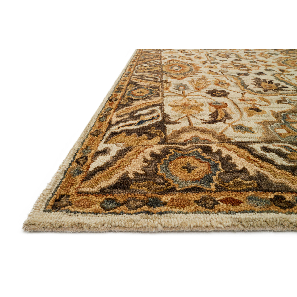Rugs by Roo Loloi Victoria Ivory Dk Taupe Area Rug in size 2' 3" x 3' 9"