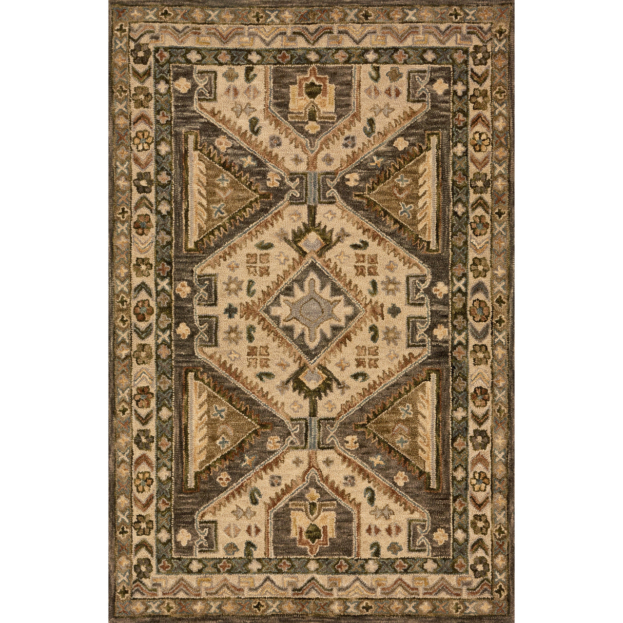 Rugs by Roo Loloi Victoria Walnut Beige Area Rug in size 18" x 18" Sample
