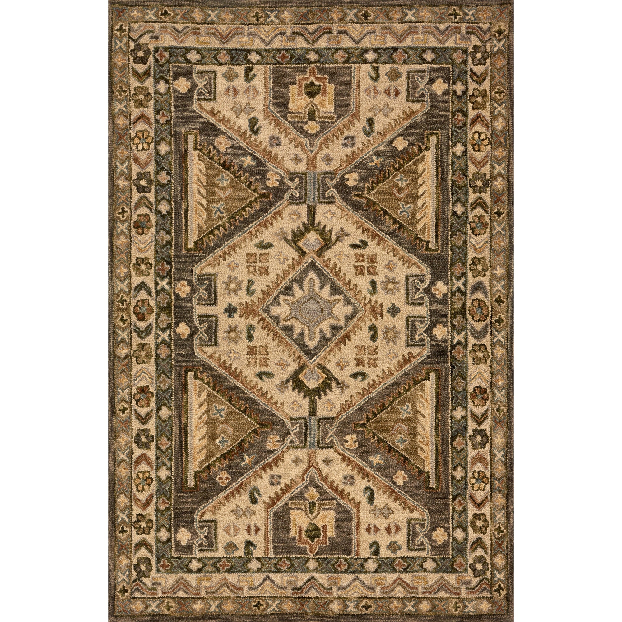 Rugs by Roo Loloi Victoria Walnut Beige Area Rug in size 18" x 18" Sample