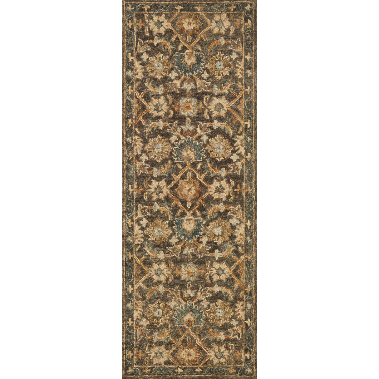 Rugs by Roo Loloi Victoria Dk Taupe Multi Area Rug in size 2' 6" x 7' 6"