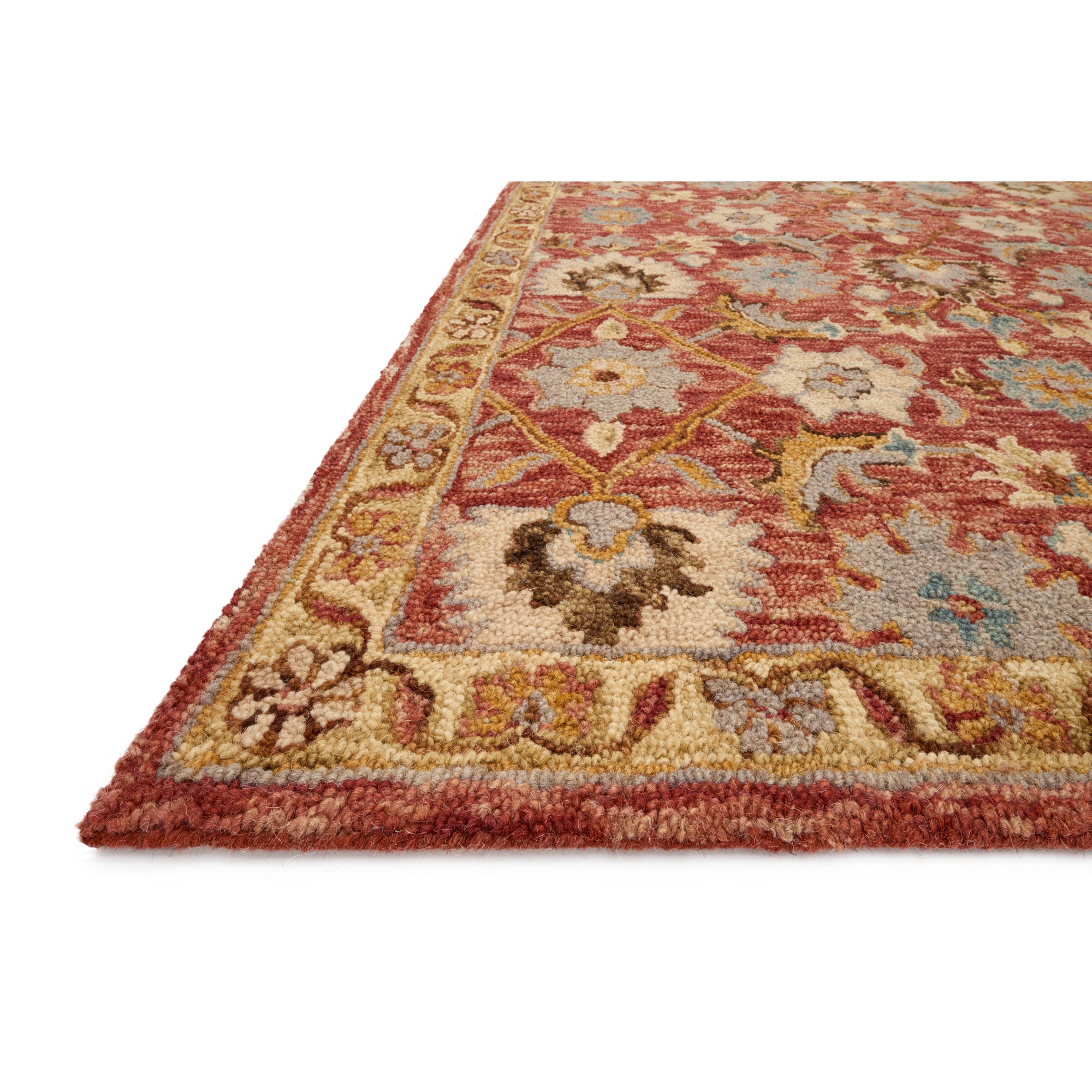 Rugs by Roo Loloi Victoria Terracotta Gold Area Rug in size 18" x 18" Sample