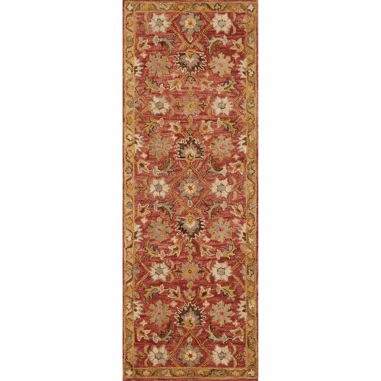 Rugs by Roo Loloi Victoria Terracotta Gold Area Rug in size 2' 6" x 7' 6"