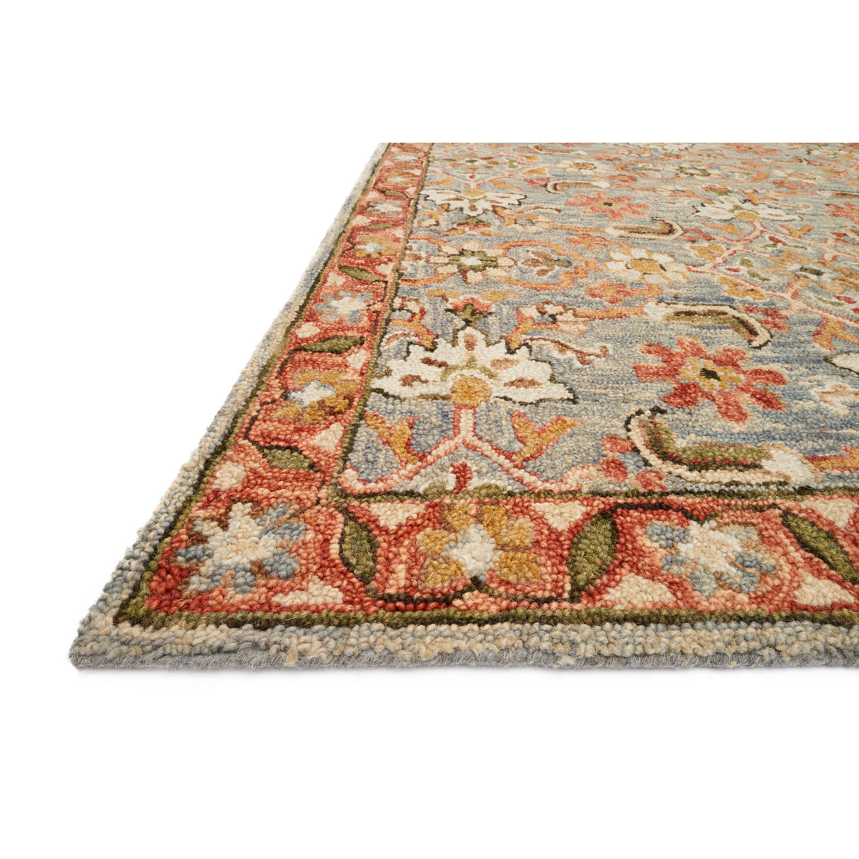 Rugs by Roo Loloi Victoria Slate Terracotta Area Rug in size 2' 3" x 3' 9"