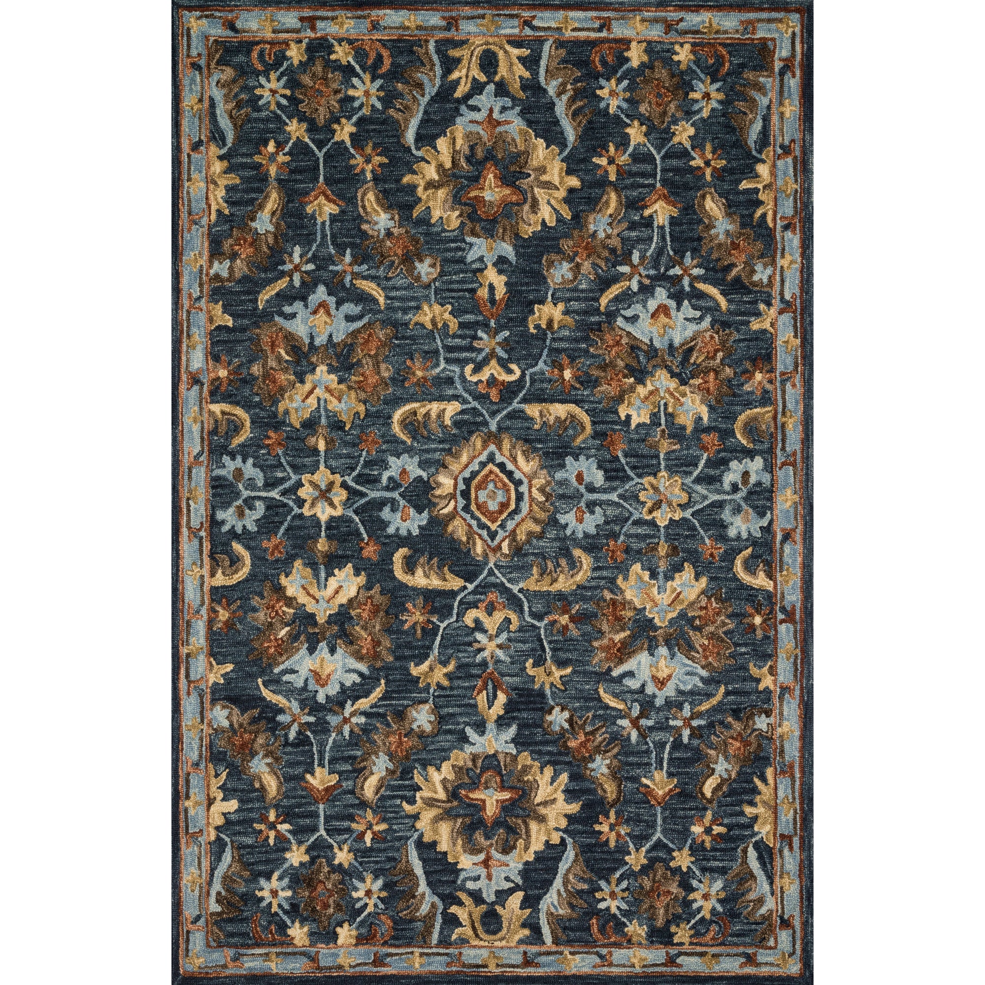 Rugs by Roo Loloi Victoria Denim Multi Area Rug in size 18" x 18" Sample