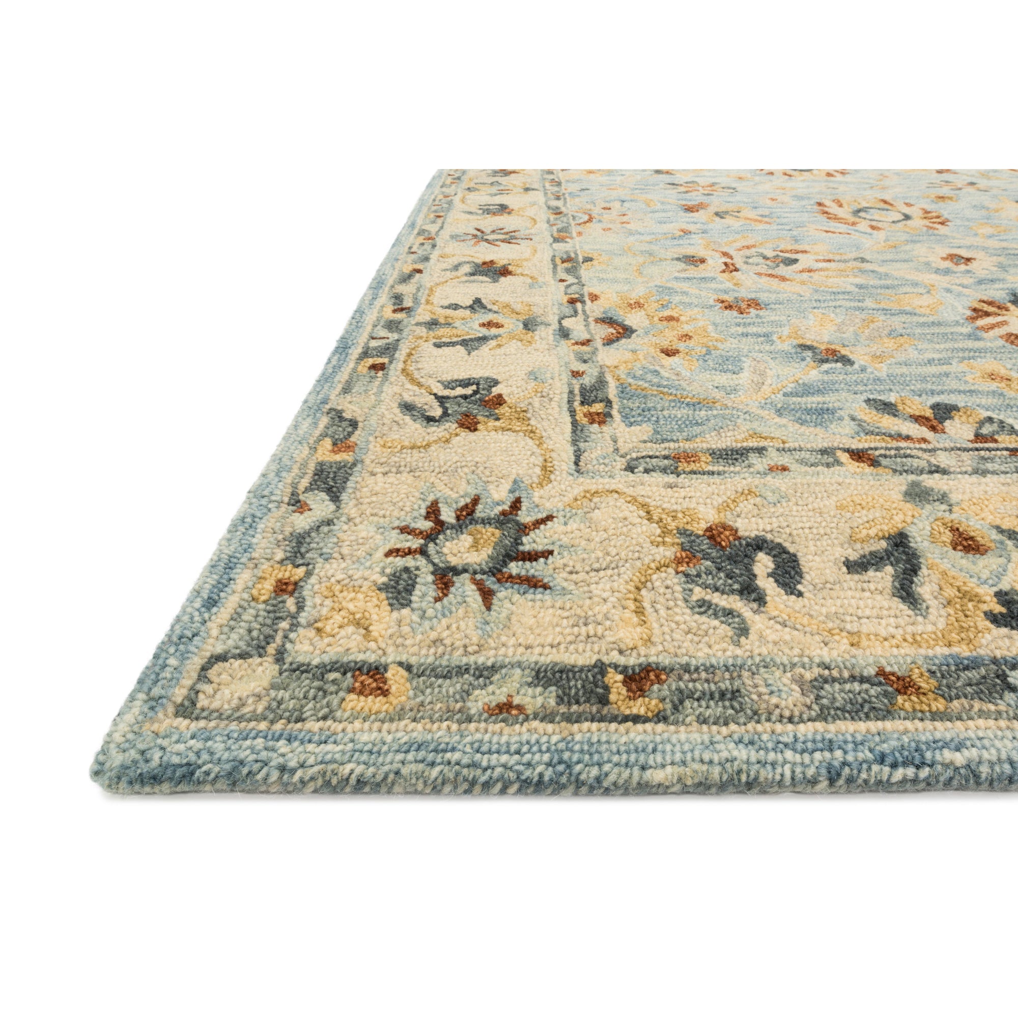 Rugs by Roo Loloi Victoria Lt. Blue Natural Area Rug in size 18" x 18" Sample