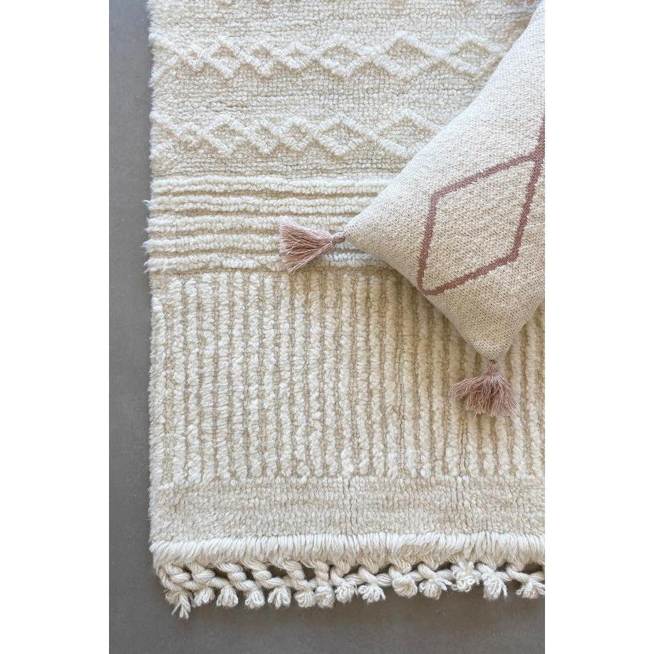 Rugs by Roo | Lorena Canals Ari Sheep White Woolable Area Rug-WO-ARI-WH-K