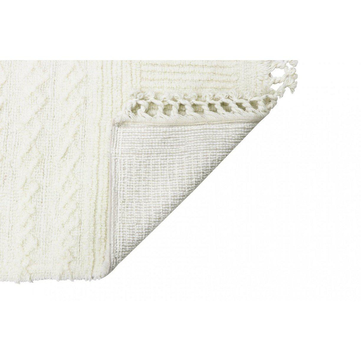 Rugs by Roo | Lorena Canals Ari Sheep White Woolable Area Rug-WO-ARI-WH-K
