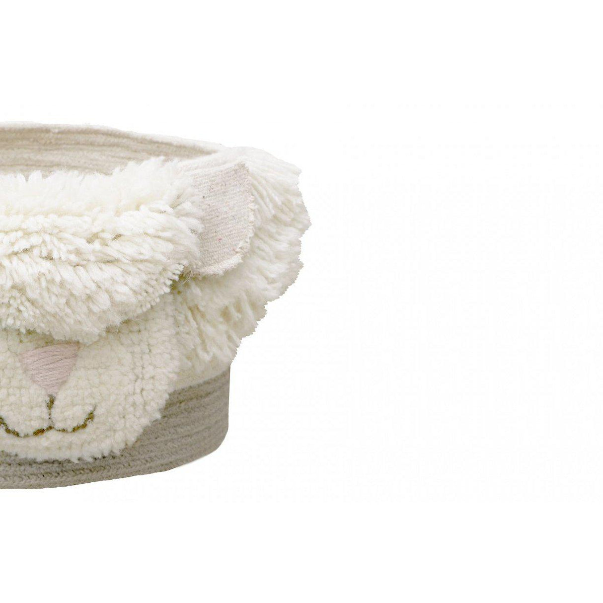Rugs by Roo | Lorena Canals Pink Nose Sheep Woolable Basket-WO-BSK-NOSE