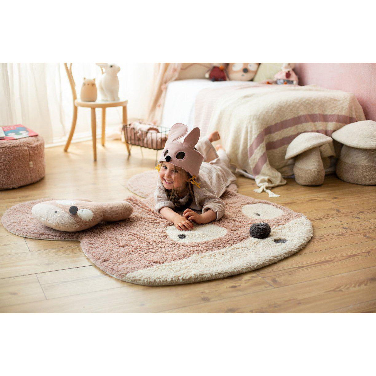 Rugs by Roo | Lorena Canals Miss Mighty Mouse Wool Washable Area Rug-WO-E-MOUSE