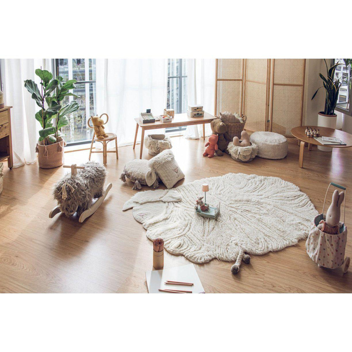 Rugs by Roo | Lorena Canals Pink Nose Sheep Woolable Area Rug-WO-PINOSE