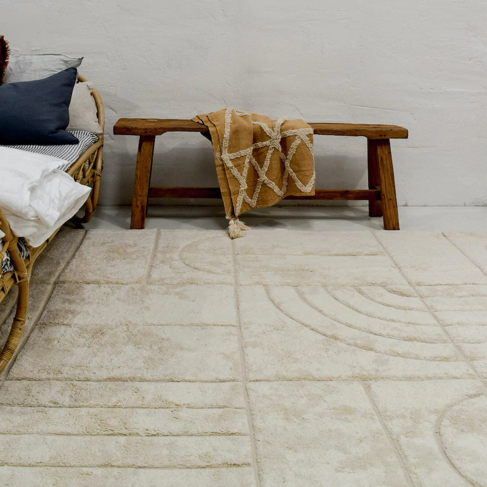 Natural Deco Washable Area Rug