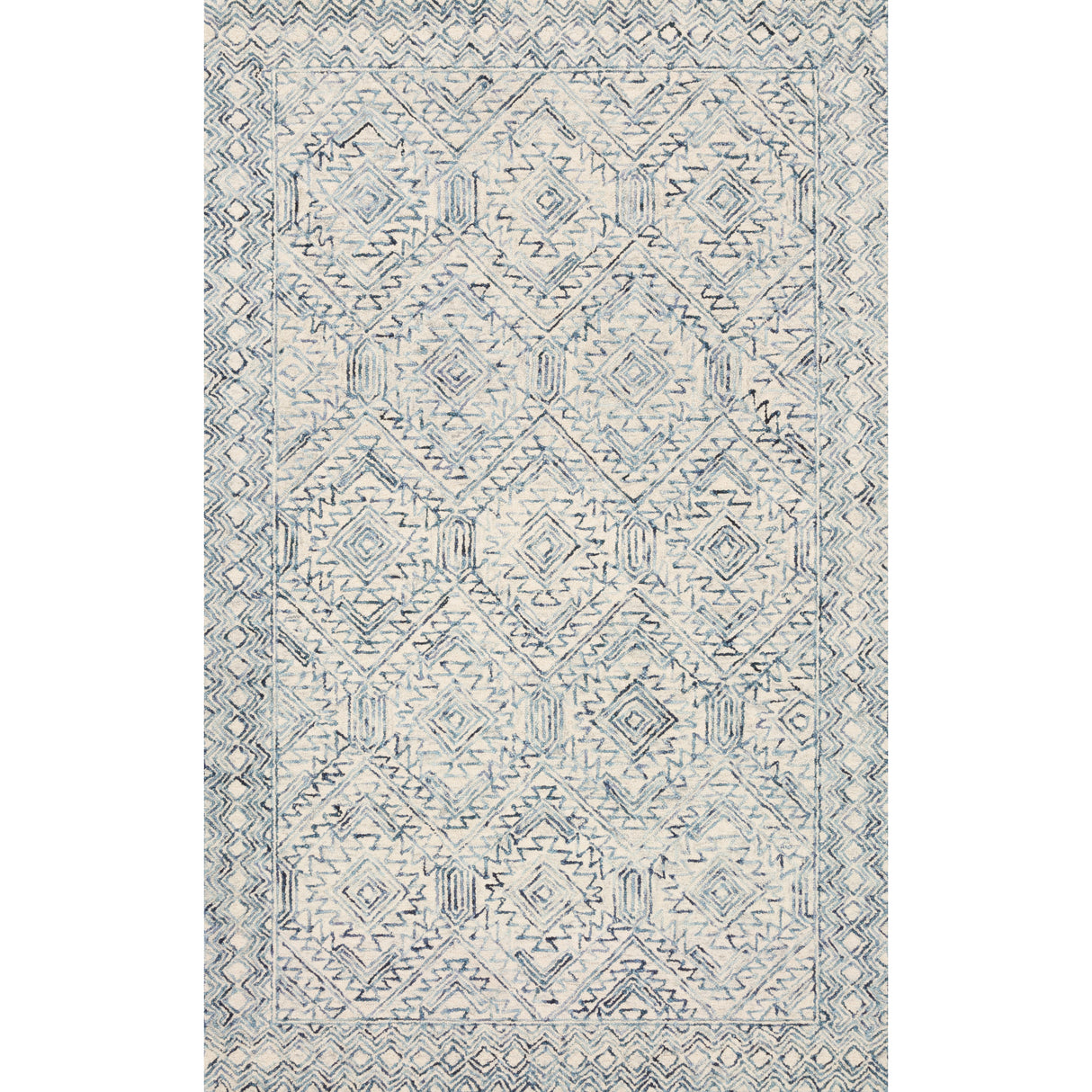 Rugs by Roo Loloi Ziva Bluestone Area Rug in size 18" x 18" Sample