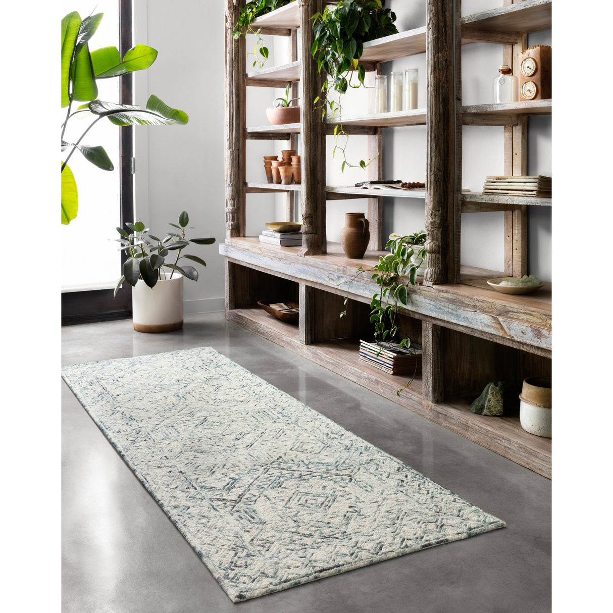 Rugs by Roo Loloi Ziva Bluestone Area Rug in size 2' 6" x 7' 6"