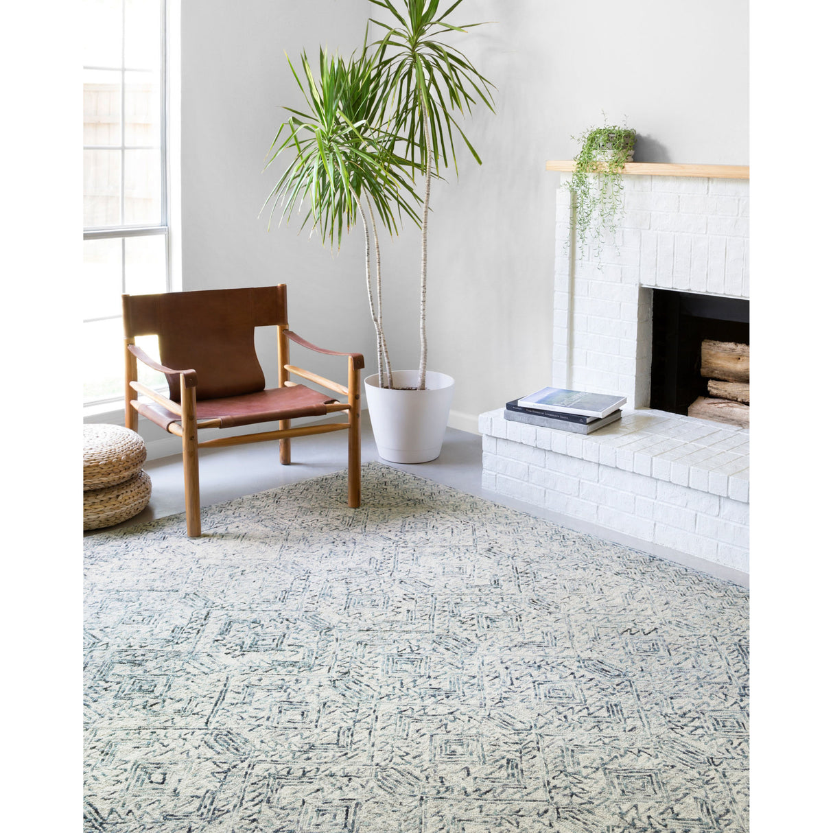 Rugs by Roo Loloi Ziva Bluestone Area Rug in size 2' 3" x 3' 9"