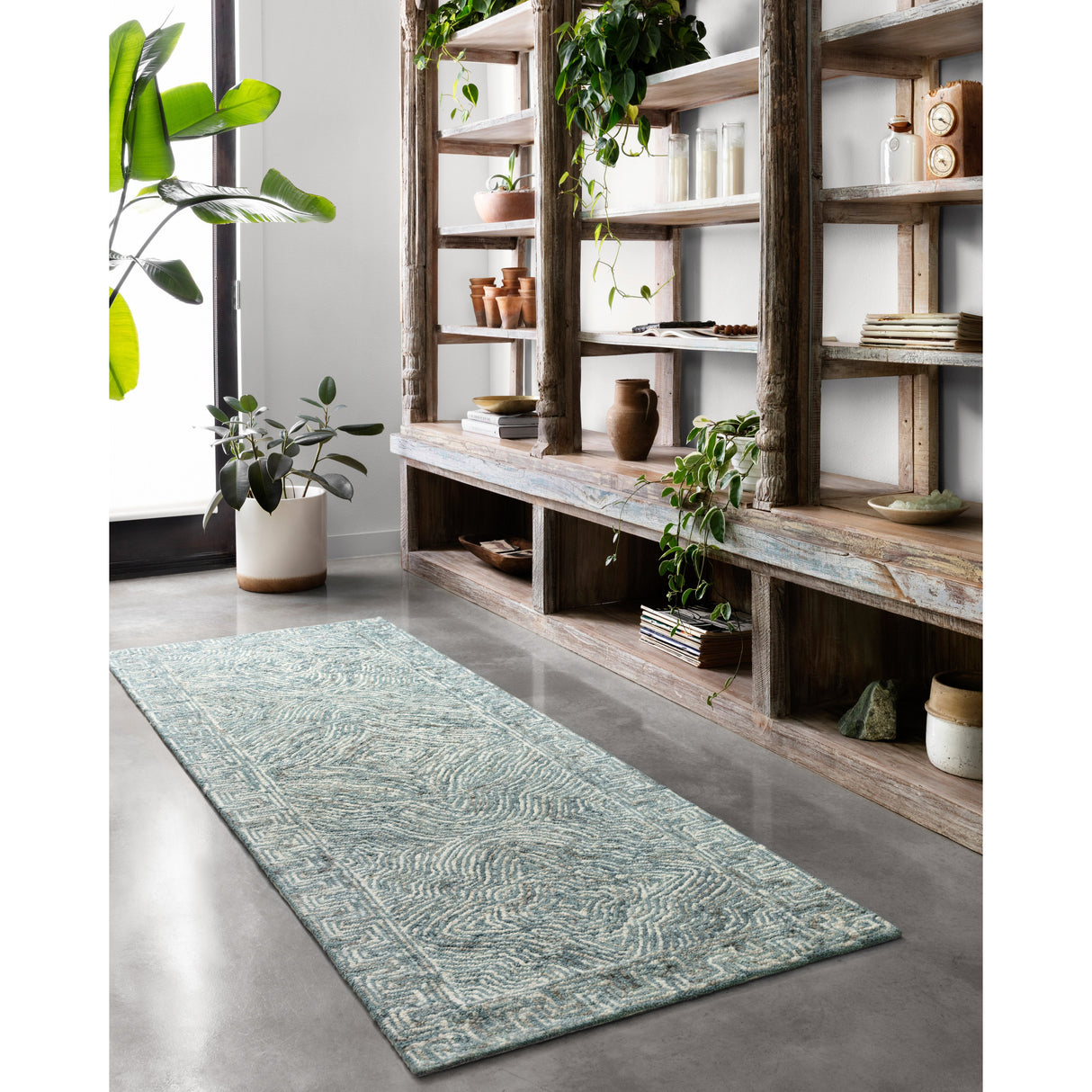 Rugs by Roo Loloi Ziva Denim Area Rug in size 2' 6" x 9' 9"