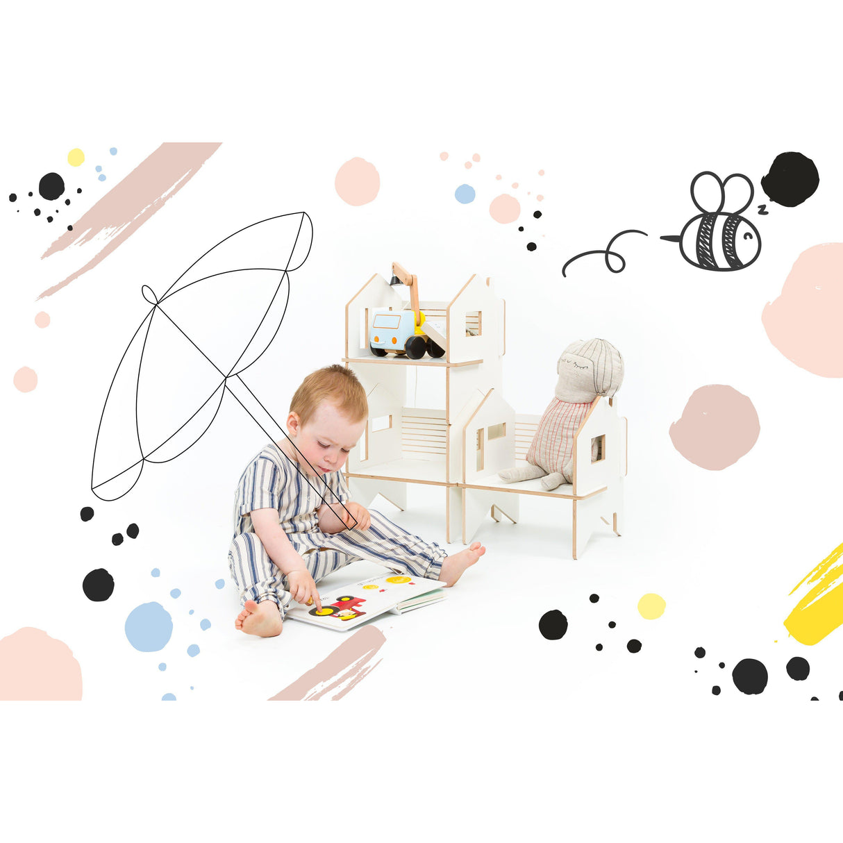 Rugs by Roo | Lakaluk Wooden Kids' Chair Dollhouse Shelf-1119