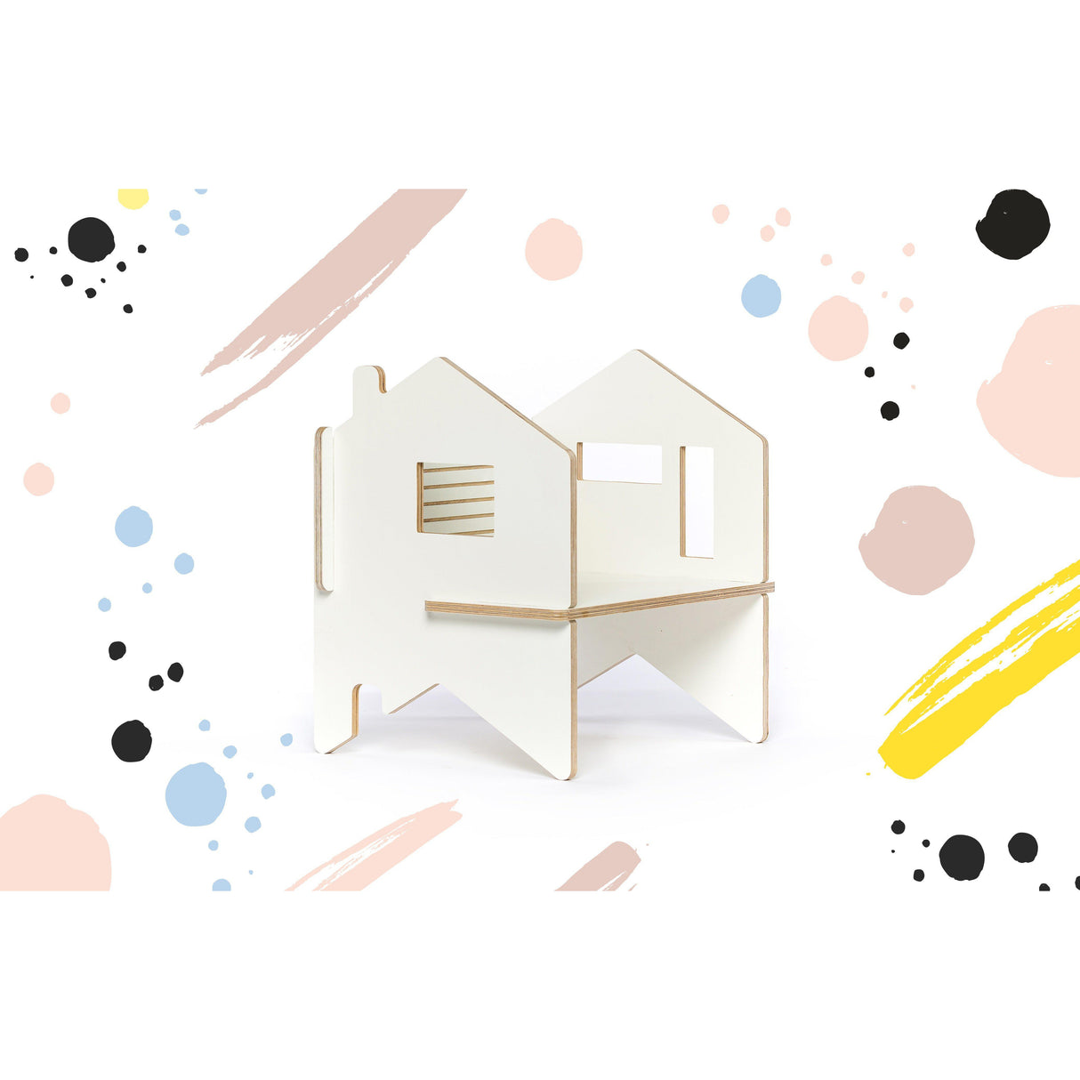 Rugs by Roo | Lakaluk Wooden Kids' Chair Dollhouse Shelf-1119