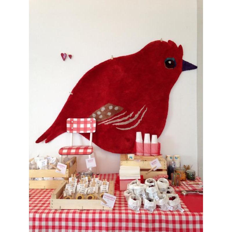 Rugs by Roo | Little Cabari Tapis Cardinal Red Area Rug-TA-TUF-100X175-CAR-ROU