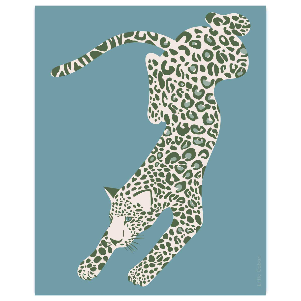 Rugs by Roo | Little Cabari Tapis Léopard Area Rug-TA-AXM-130X160-LEO-BLE