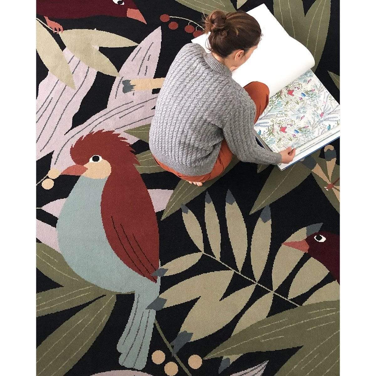 Rugs by Roo | Little Cabari Tapis Olinka Night Area Rug-TA-AXM-130X160-OLI-NUI