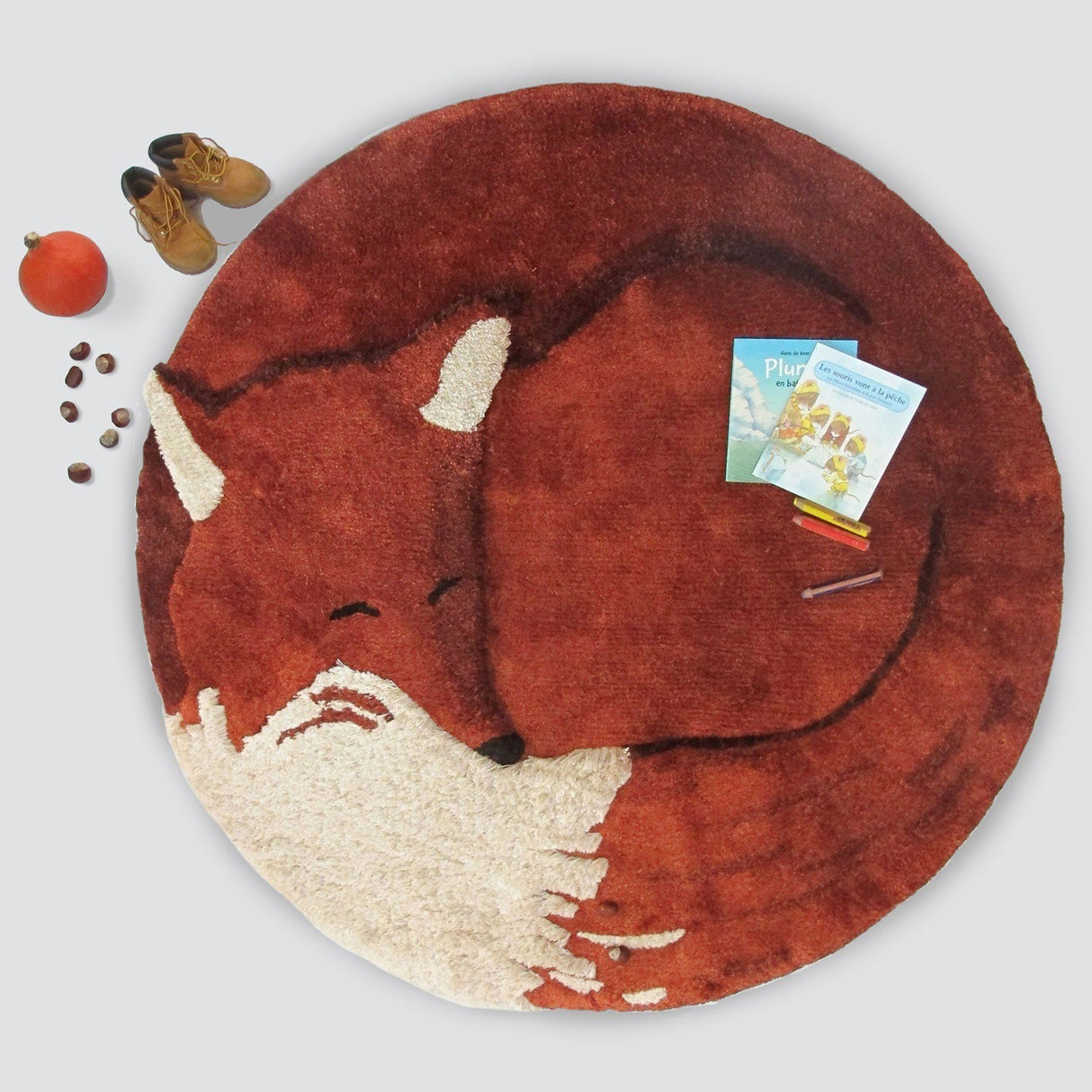 Rugs by Roo | Little Cabari Tapis Tilky Redhead Area Rug-TA-TUF-D130-TIL-ROU