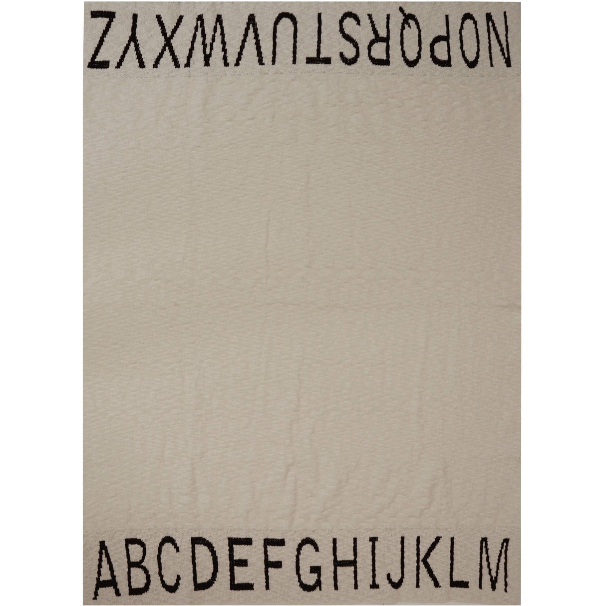 ABC Natural Black Knitted Baby Blanket