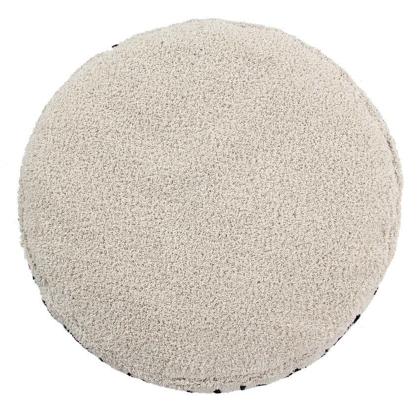Rugs by Roo | Lorena Canals ABC Natural Black Pouffe-P-ABC-NBK