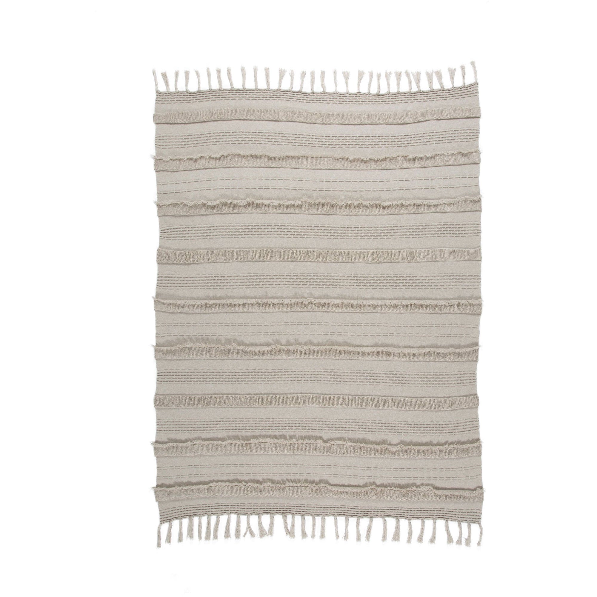 Lorena Canals Air Dune White Knitted Blanket