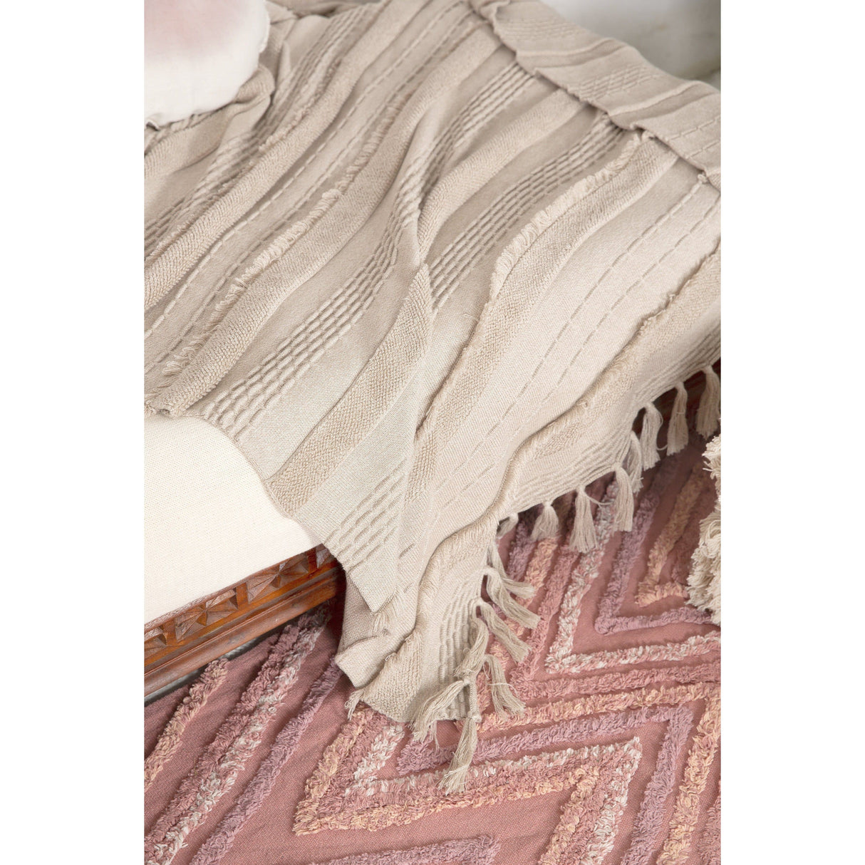 Rugs by Roo | Lorena Canals Air Dune White Knitted Blanket-BLC-AIR-DWH
