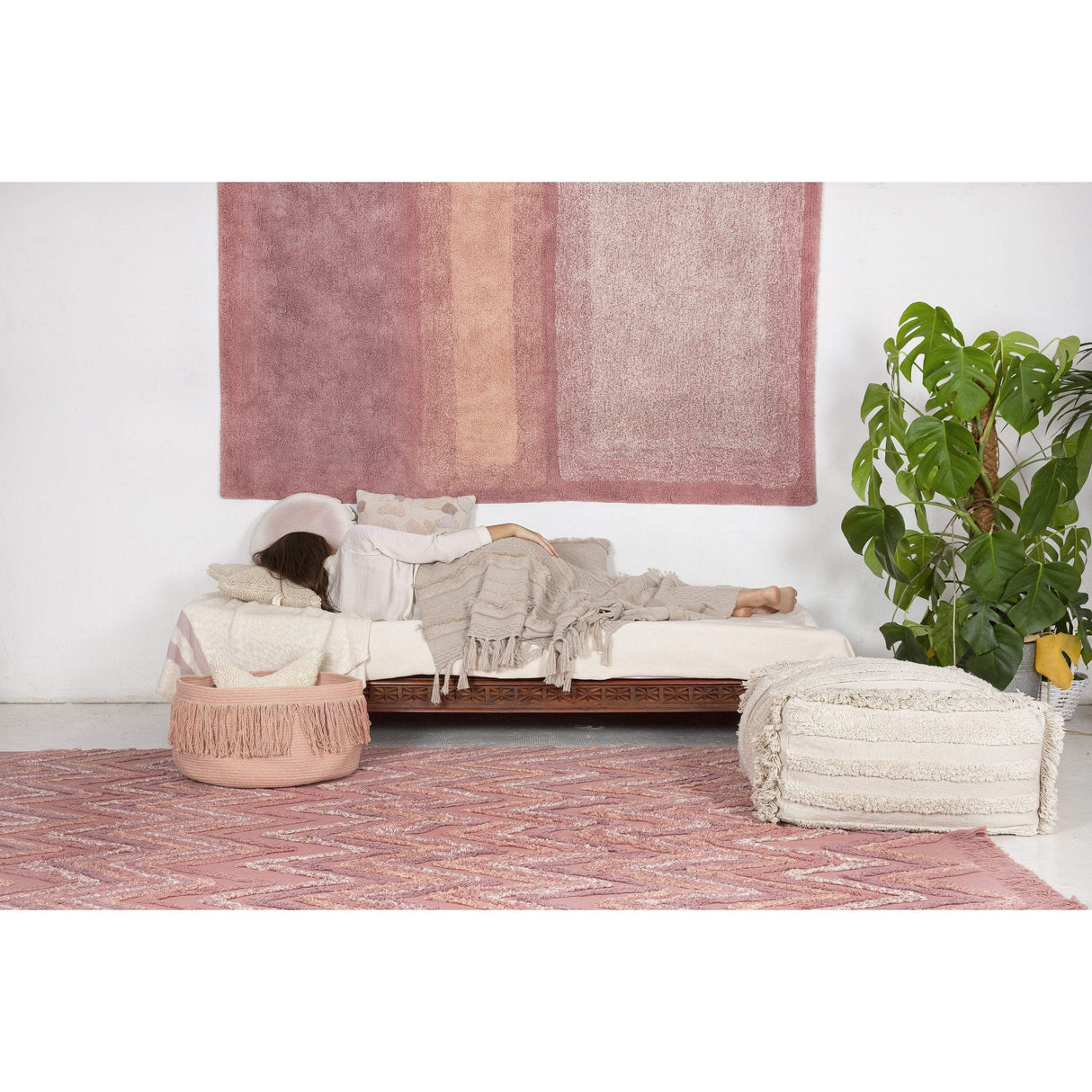 Rugs by Roo | Lorena Canals Air Dune White Knitted Blanket-BLC-AIR-DWH
