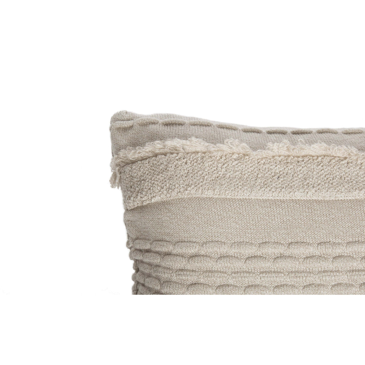 Rugs by Roo | Lorena Canals Air Dune White Knitted Cushion-SC-AIR-DWH