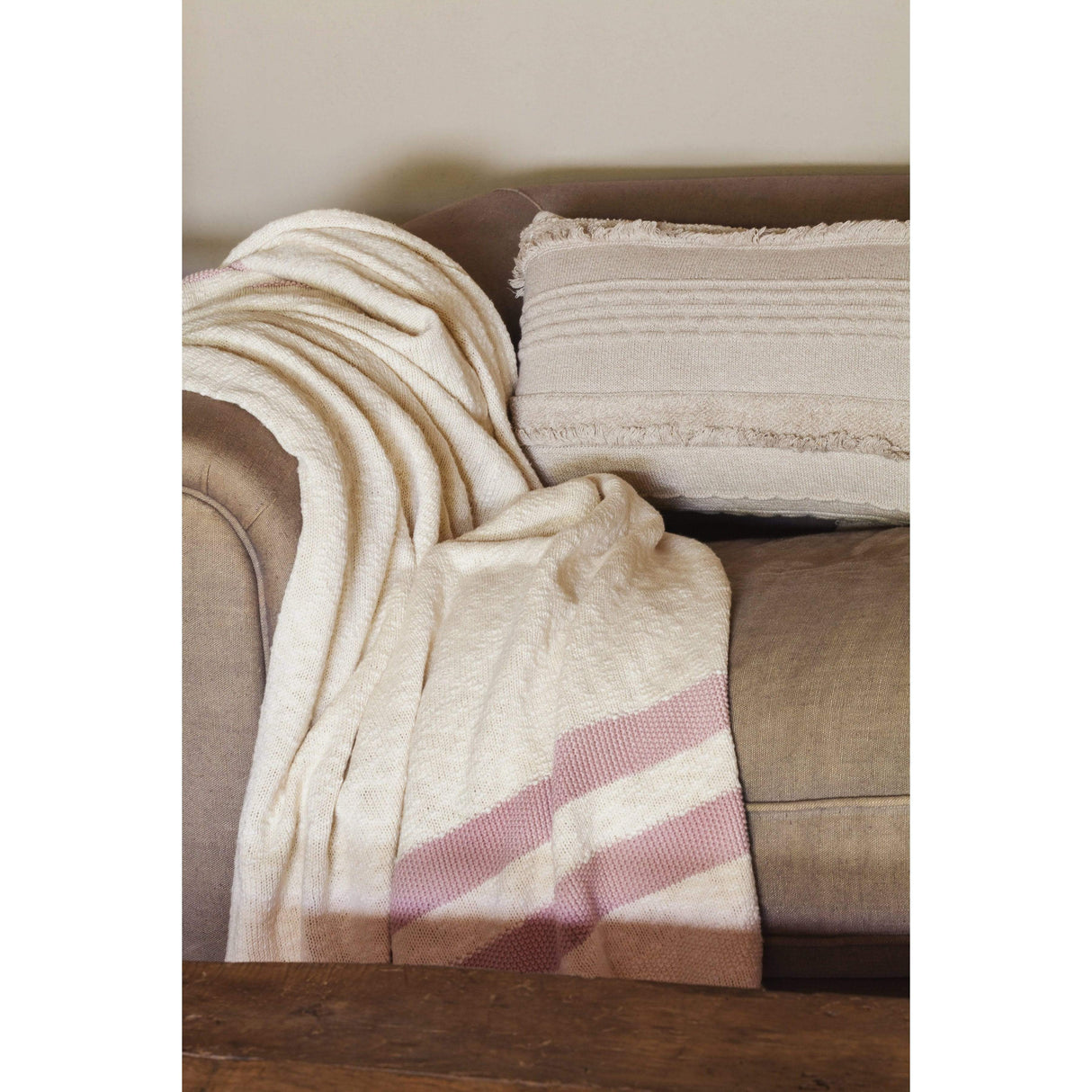 Rugs by Roo | Lorena Canals Air Dune White Knitted Cushion-SC-AIR-DWH