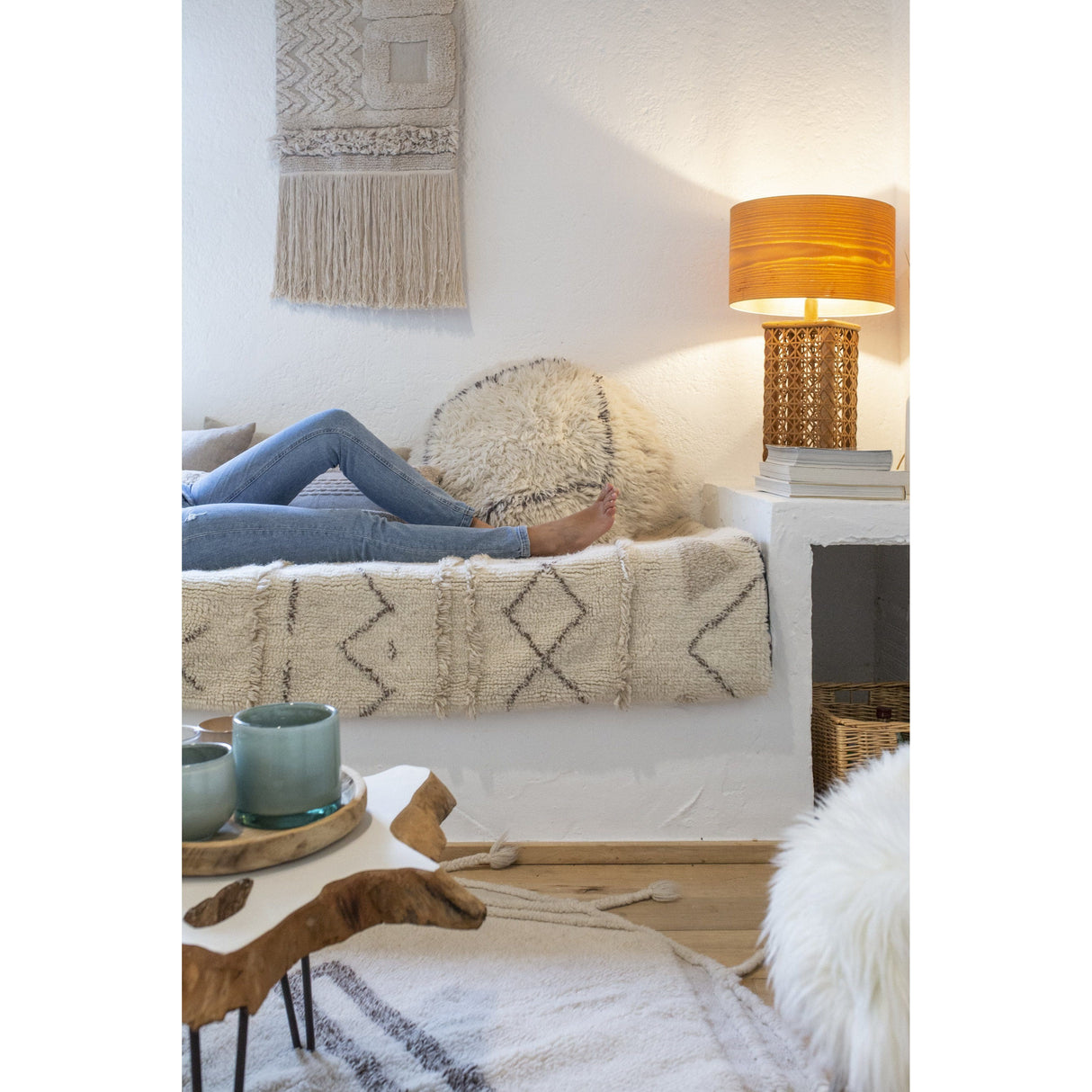 Rugs by Roo | Lorena Canals Berber Soul Wool Washable Pouffe-WO-P-BERB