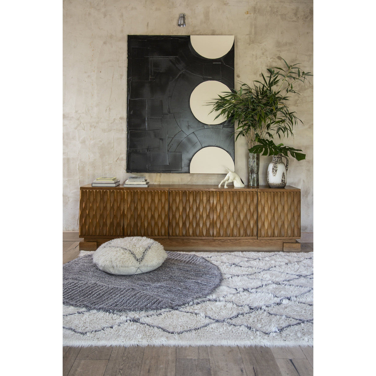 Rugs by Roo | Lorena Canals Berber Soul Wool Washable Pouffe-WO-P-BERB