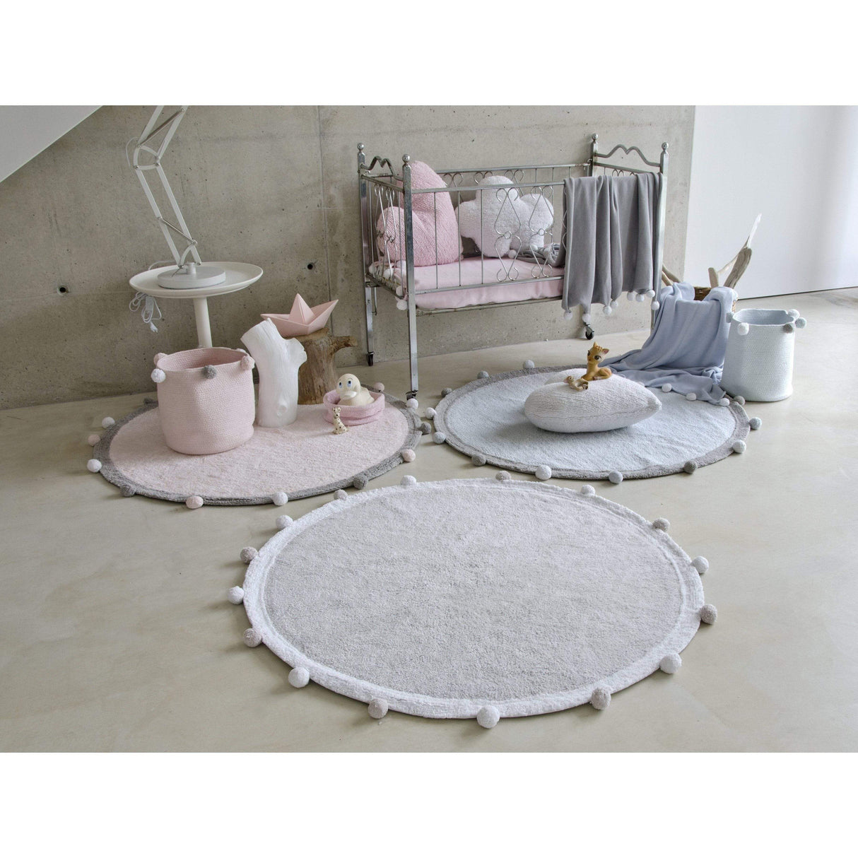 Rugs by Roo | Lorena Canals Bubbly Pink Baby Basket-BSK-BUBBLY-PINK