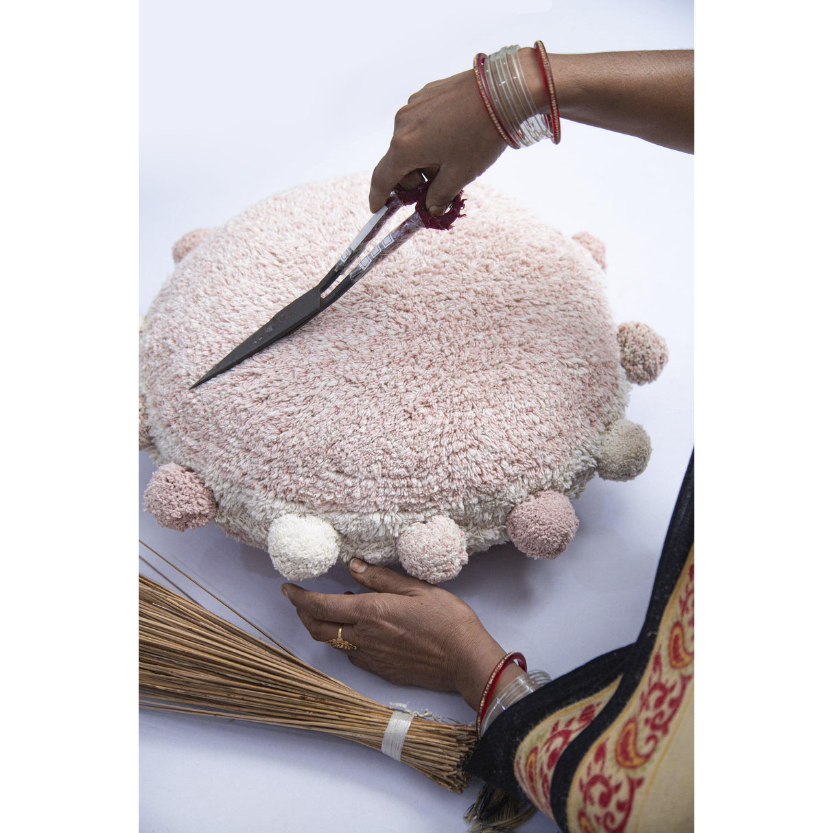 Rugs by Roo | Lorena Canals Bubbly Vintage Nude Floor Cushion-SC-BUB-VNU