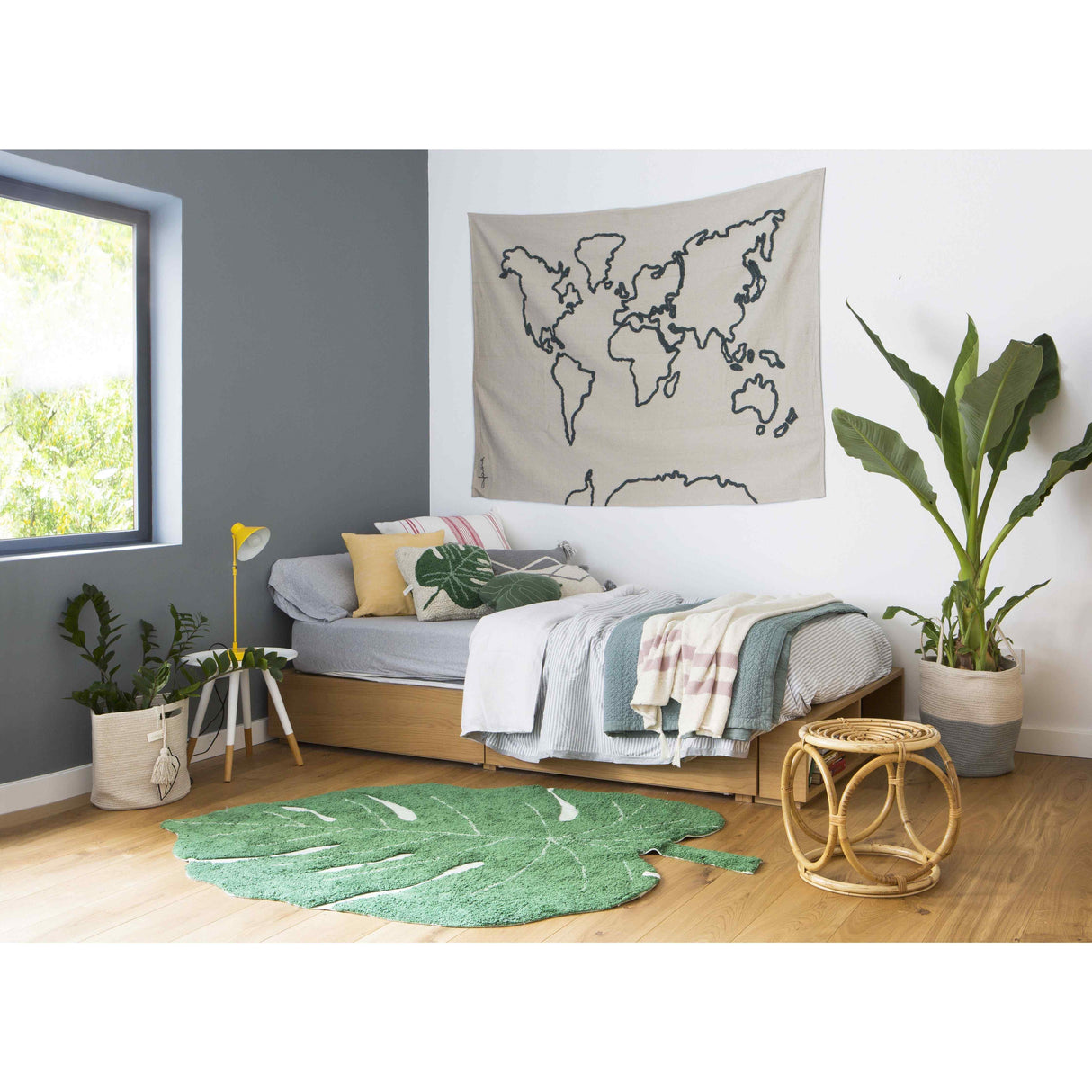 Rugs by Roo | Lorena Canals Canvas Map Wall Hanging-HANG-MAP
