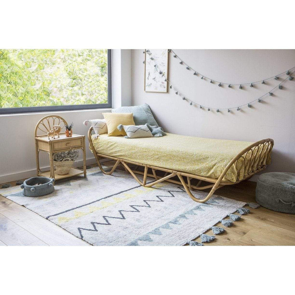 Rugs by Roo | Lorena Canals Chill Vintage Blue Pouffe-P-CHILL-VBL