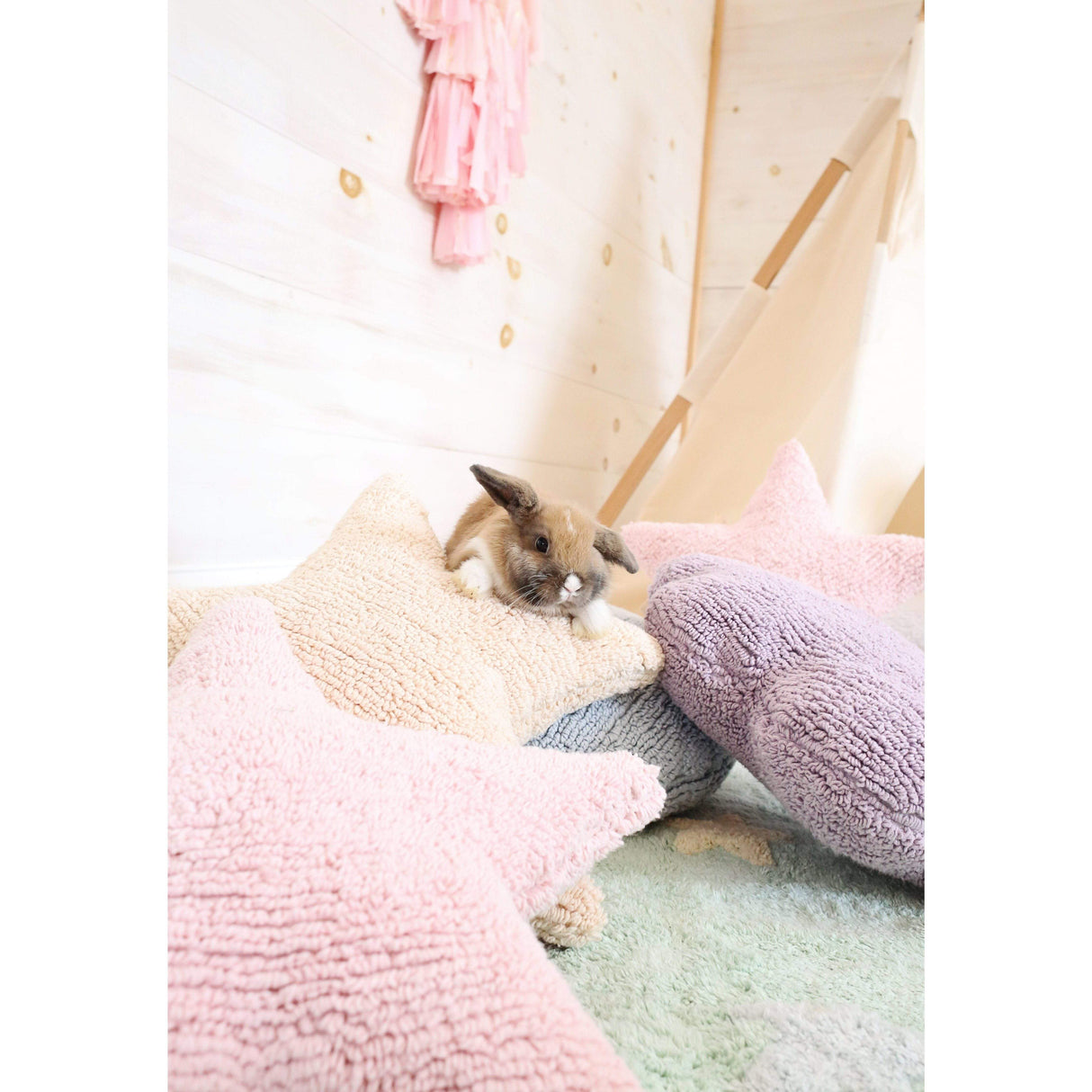 Rugs by Roo | Lorena Canals Star Pink Cushion-SC-ST-PK