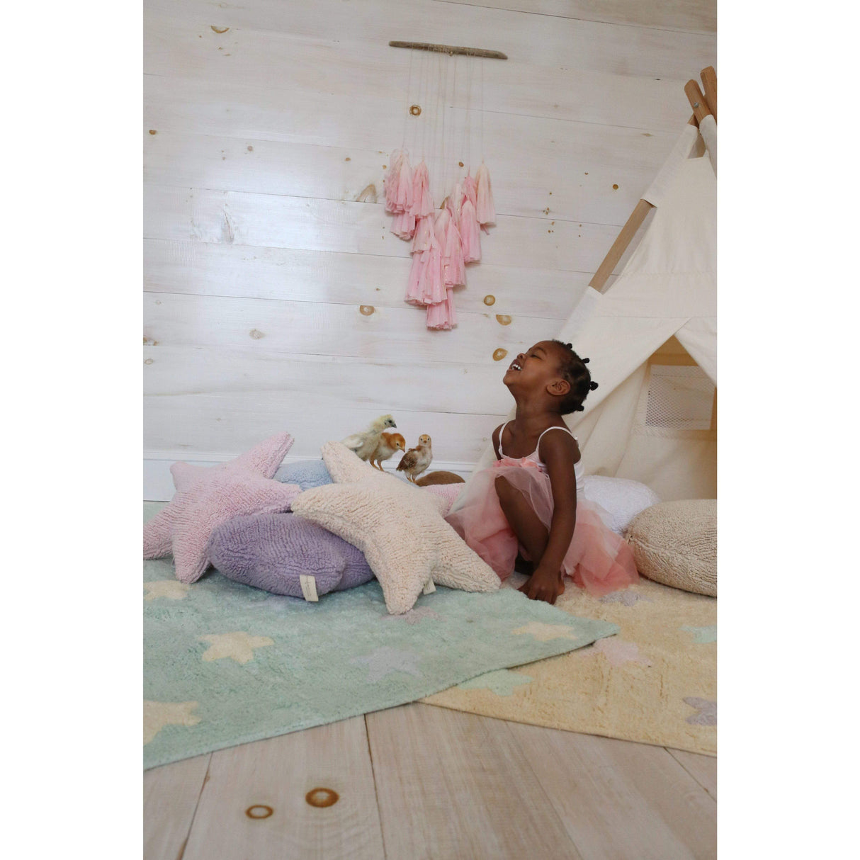 Rugs by Roo | Lorena Canals Star Pink Cushion-SC-ST-PK