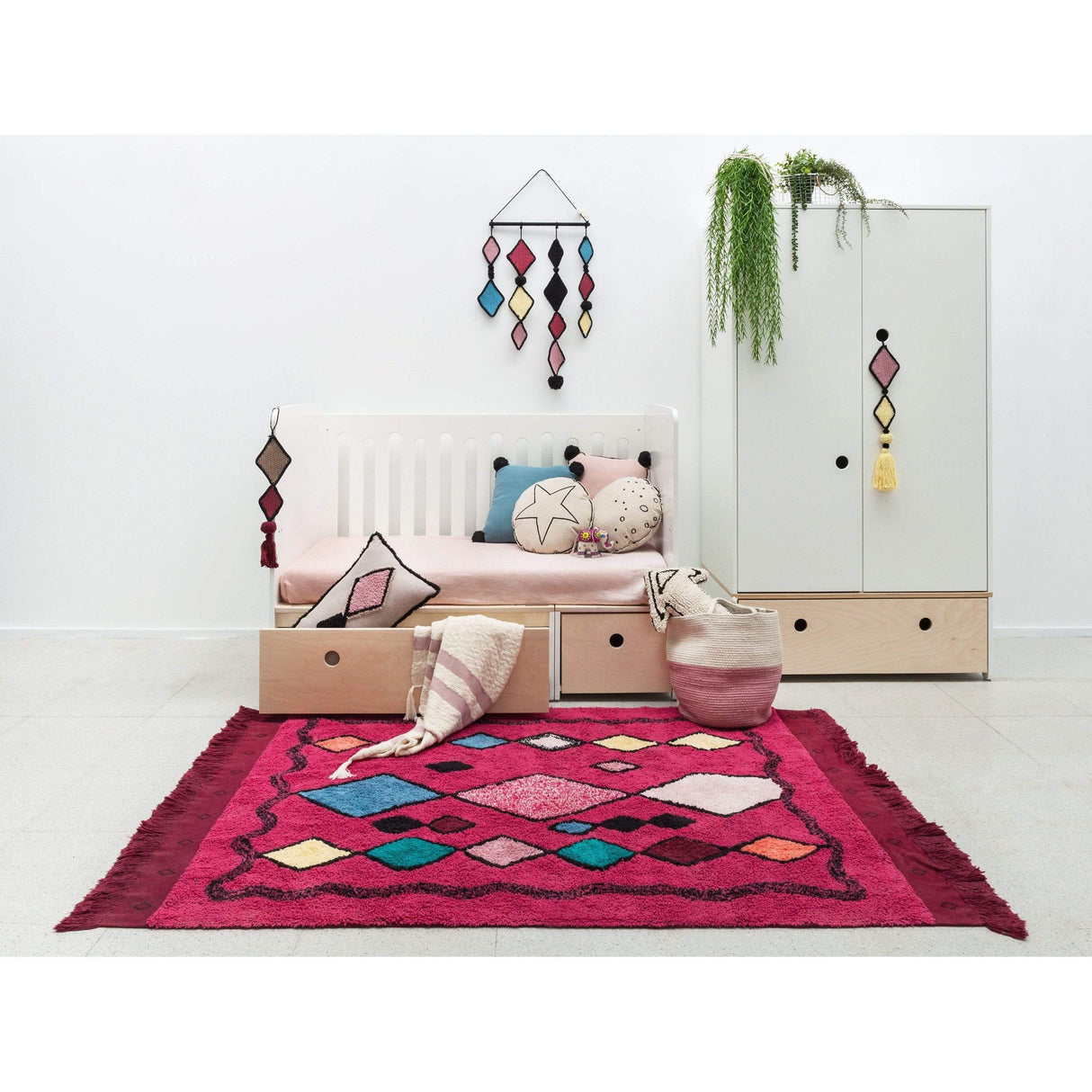 Rugs by Roo | Lorena Canals Zoco Ash Rose Natural Basket-BSK-ZOCO-ASH