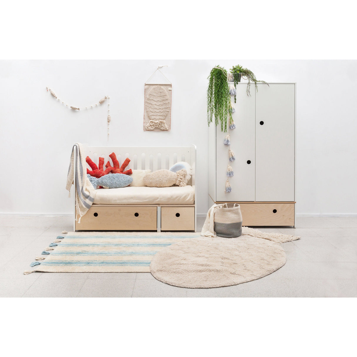 Rugs by Roo | Lorena Canals Zoco Vintage Blue Natural Basket-BSK-ZOCO-VINTBL