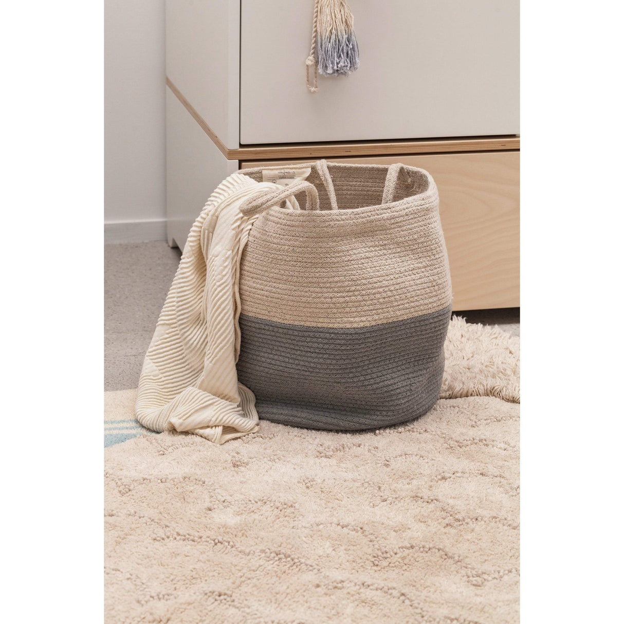 Rugs by Roo | Lorena Canals Zoco Vintage Blue Natural Basket-BSK-ZOCO-VINTBL