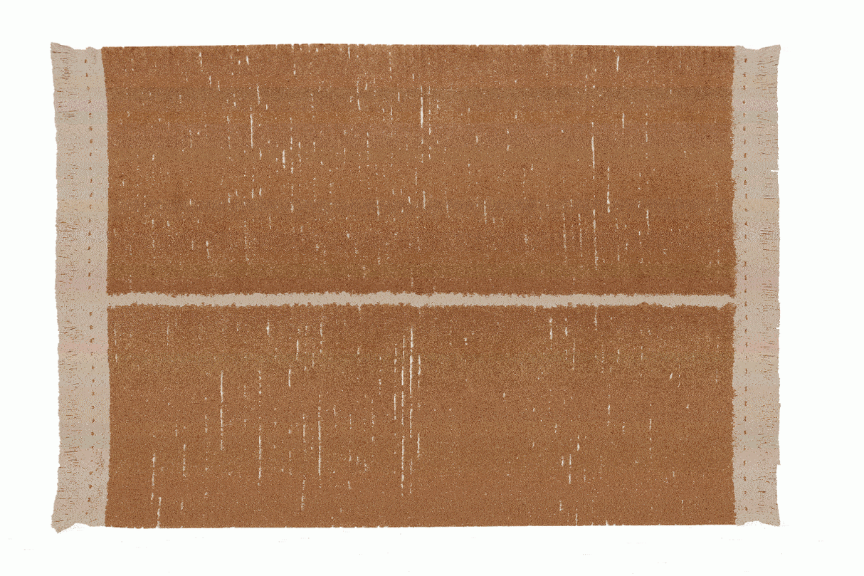 RUGS BY ROO Lorena Canals Area Rug Lorena Canals Reversible Duetto Toffee Washable Area Rug 4' 7" x 6' 7" C-DUET-TOF-M 651866976215
