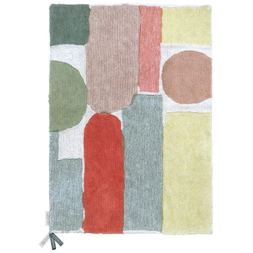 Abstract Wool Washable Area Rug