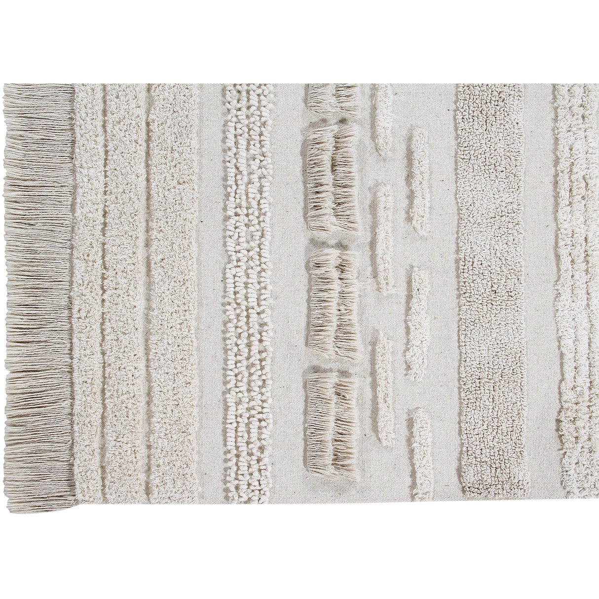 Rugs by Roo | Lorena Canals Air Dune White Natural Machine Washable Area Rug-C-AIR-NAT