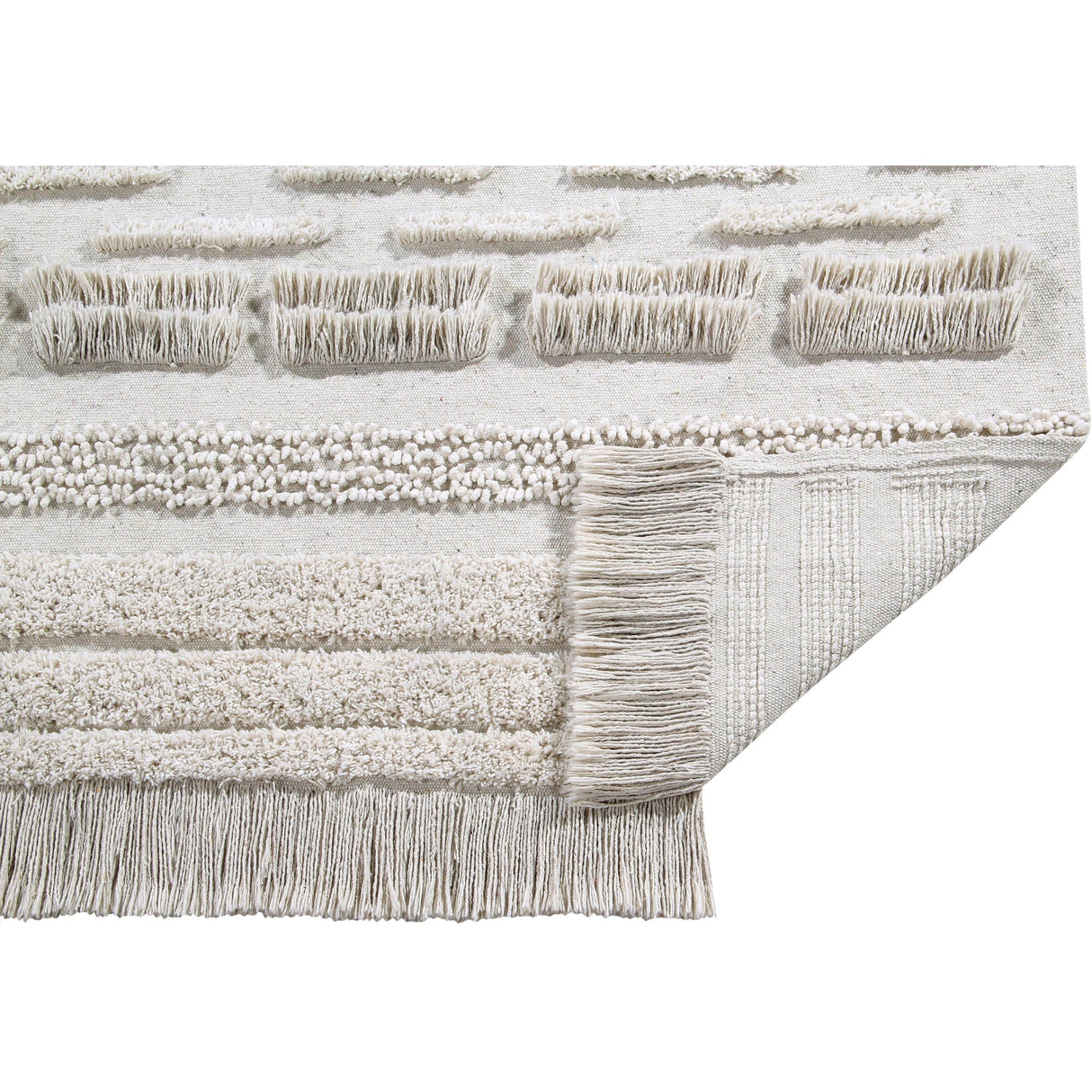 Rugs by Roo | Lorena Canals Air Dune White Natural Machine Washable Area Rug-C-AIR-NAT